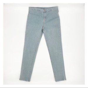 Umgee Light Wash Chambray Denim Flat FrontPants Size Large